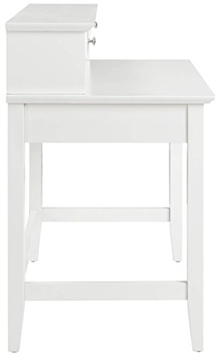 Crosley Furniture Campbell Writing Desk with Hutch - White