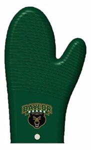 masterpieces game day fanpans - ncaa baylor bears - team logo silicone grill glove / oven mitt, dishwasher safe