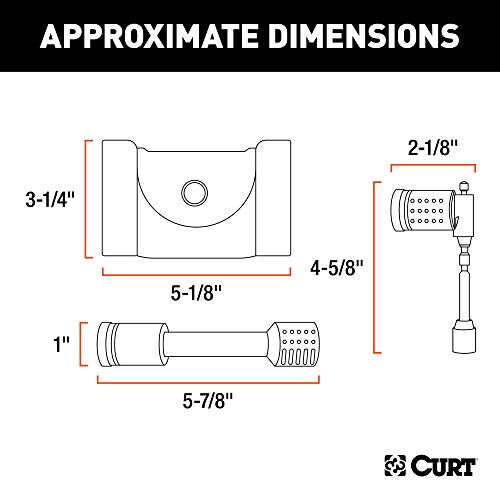 CURT 23088 Trailer Lock Set for 2-Inch Receiver, 2 or 2-5/16-Inch Coupler