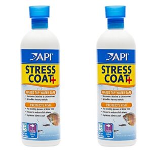 (2 pack) api stress coat fish and tap water conditioner, 16-ounce (treats 946 gallons) each