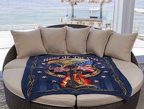 Erazor Bits Large Throw Blanket 50 x 60| Home of The Free Throw Blanket MM141-TB