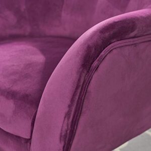 Christopher Knight Home Seigfried Velvet Arm Chair, Fuchsia