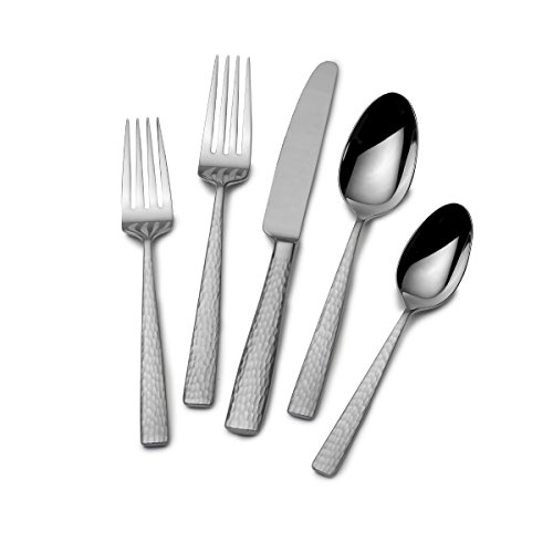 Mikasa Oliver 65-Piece 18/10 Stainless Steel Flatware Set with Serveware, Service for 12