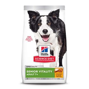 hill's science diet adult 7+ senior vitality dry dog food, 21.5 lb. bag