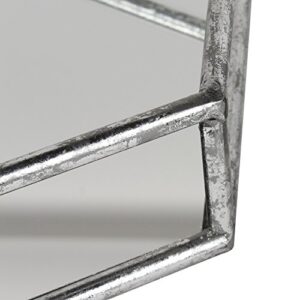 Kate and Laurel Felicia Modern Glam 2-Piece Nesting Metal Mirrored Decorative Accent Trays, Silver