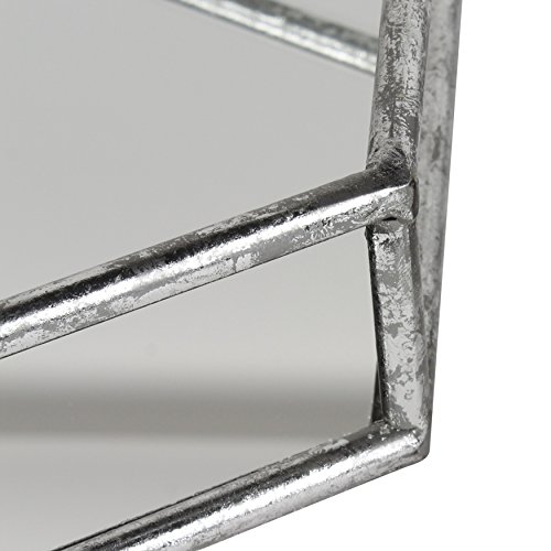 Kate and Laurel Felicia Modern Glam 2-Piece Nesting Metal Mirrored Decorative Accent Trays, Silver