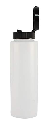 Pinnacle Mercantile Easy Squeeze Plastic Condiment Bottles with Black Flip Top Cap 8 oz Empty Set 6