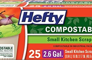 Hefty Small Kitchen Scrap Compost Bags - 2.6 Gallon, 25 Count