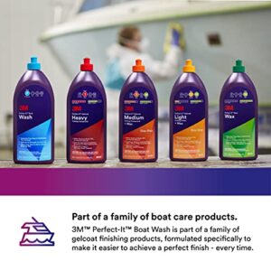 3M Perfect-It Boat Wash, 09035, 1 Quart, Professional Strength Concentrated Formula, Gentle Clean, Safe for Gelcoat, Paint, Fiberglass, Metals, Boats and RVs , Yellow
