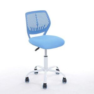 blue office task adjustable desk chair mid back home children study chair