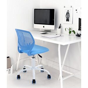 Blue Office Task Adjustable Desk Chair Mid Back Home Children Study Chair