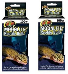 (2 pack) zoo med moonlite reptile bulbs - 100 watts each