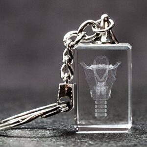 Larynx 3D Laser Crystal Key Chain, Anatomy, Voice Box, Singing, Adam's Apple