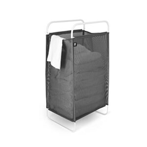 umbra cinch laundry hamper, gray, white