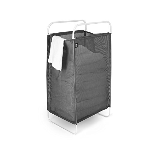 Umbra Cinch Laundry Hamper, Gray, White