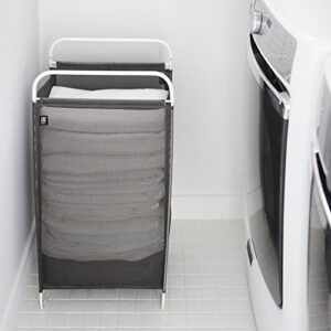 Umbra Cinch Laundry Hamper, Gray, White