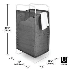 Umbra Cinch Laundry Hamper, Gray, White