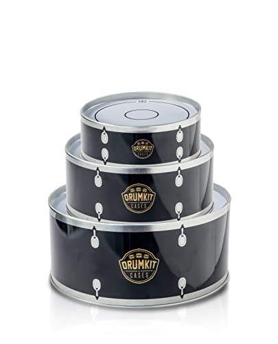 Suck UK Drum Kit Cookie Tins | Cake Container Drums | Nesting Food Storage Containers | Stackable Cake Boxes & Kitchen Accessories | Drummer Gifts & Gifts For Music Lovers | Rocker Cake Storage Tins