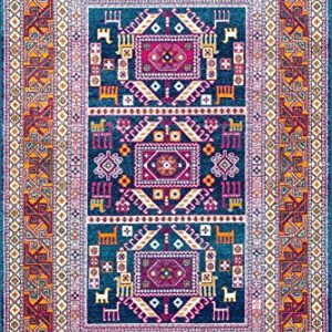 nuLOOM Marisela Tribal Runner Rug, 2' 8" x 8', Navy