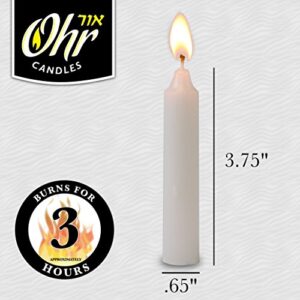 Ner Mitzvah Shabbos Candles - 3 Hour Burn Time - 12 Pack