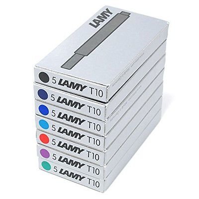 Marketfair Lamy Assorted Fountain Pen Ink Cartridges, 7 Packs, 35 Cartridges AL Star,Safari