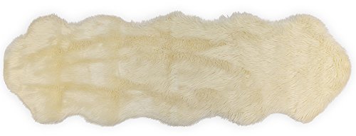 Nouvelle Legende® Faux Fur Sheepskin Premium Rug Duo (23 in. X 73 in.) White