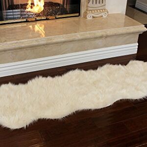 Nouvelle Legende® Faux Fur Sheepskin Premium Rug Duo (23 in. X 73 in.) White