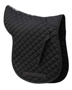 rhinegold cotton quilted numnah - full - black