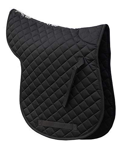 Rhinegold Cotton Quilted Numnah - Full - Black