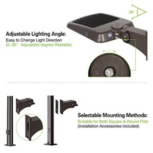 hykolity 150W/200W Switchable LED Parking Lot Light, 150LM/W LED Street Lighting with Dusk to Dawn Photocell [400W-600W HPS Equiv.] 5000K 100-277V, Commercial Adjustable Arm Mount LED Shoebox Light