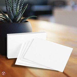 100 Extra Thick Index Cards | Blank Note Card | 14pt (0.014”) 100lb | Heavyweight Thick White Cover Stock | 100 Cards Per Pack - 3 x 5 Inches