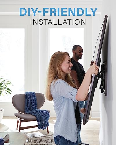 SANUS Advanced Tilt Premium Universal TV Wall Mount for 46” to 90” Flat-Panel TVs - Low Profile, Smooth Extension & Easy to Install - Model VLT6-B1