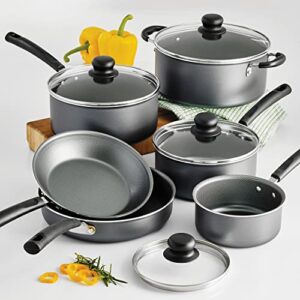 Tramontina PrimaWare 10-Piece Nonstick Cookware Set, Steel Gray by Tramontina