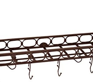 Old Dutch Bookshelf Pot Rack, 36.25x9x12, Bronze