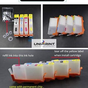 UniPrint 4pcs 564 564XL refillable Ink Cartridge Compatible for hp Photosmart 5510 5511 5512 5514 5515 5520 5522 5525 6510 6512 6515 6520