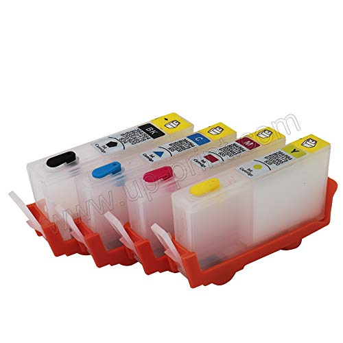 UniPrint 4pcs 564 564XL refillable Ink Cartridge Compatible for hp Photosmart 5510 5511 5512 5514 5515 5520 5522 5525 6510 6512 6515 6520