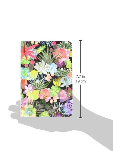 Compact Coptic Bound Journal by Studio Oh! - Succulent Paradise - 5" x 7.25" - Hardcover with Full-Color Artwork & 192 Lined Pages - Lies Flat When Open (CC001)