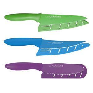 kai pure komachi 2 3pc utility knife set - 6" utility, 6" multi & 6" sandwich