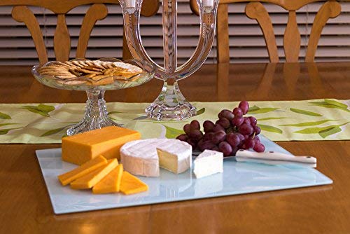 Clever Chef Glass Cutting Board, Non Slip Cutting Board is Shatter-Resistant, Durable, Stain Resistant, Dishwasher Safe, White