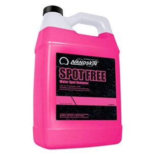 nanoskin spot free water spot remover 1 gallon - removes water spots & surface acid rain | safe for chrome and all painted surfaces | acid-based cleaner | prepares surface for waxing | 4:1 dilution
