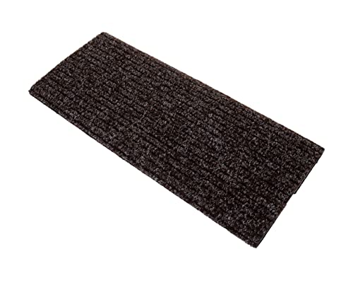 Camco 42955 RV Step Rug ( Premium Wrap Around Double Ribbed , 100% Polyester (18" x 23") - Brown)