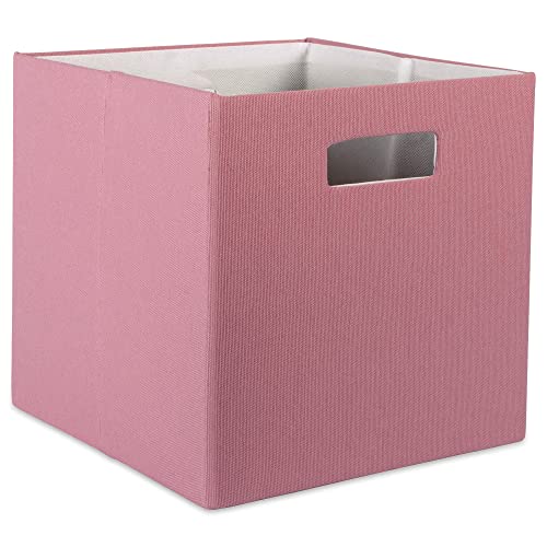 DII Poly-Cube Storage Collection Hard Sided, Collapsible Solid, Large, Rose