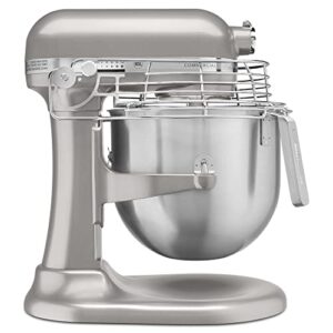 KitchenAid Commercial Countertop 10-Speed Stand Mixer 8-Quart Bowl Lift with Stainless Steel Bowl Guard (KSMC895NP), 120 Volts, NSF Certified for Commercial Use, Nickel Pearl