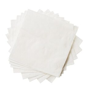 crystalware, beverage paper napkins, 1 ply cocktail napkin, bulk package, white (1000-napkins)