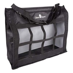 designer top load hay bag black