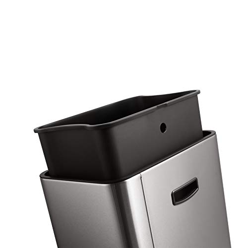 EKO Mirage Sensor Bin 45L, Metal, Matt S/S, 27 x 46 x 65.5 cm