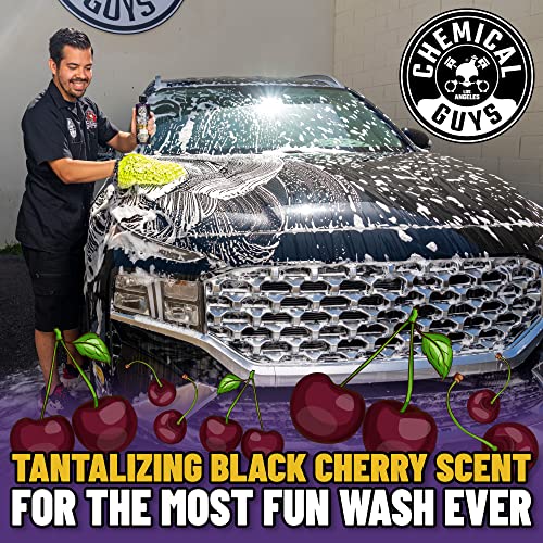 Chemical Guys CWS61916 Black Light Foaming Car Wash Soap(Works with Foam Cannons, Foam Guns or Bucket Washes)Safe for Cars,Trucks,Motorcycles,RVs&More,16 fl oz, Black Cherry Scent(packaging may Vary)