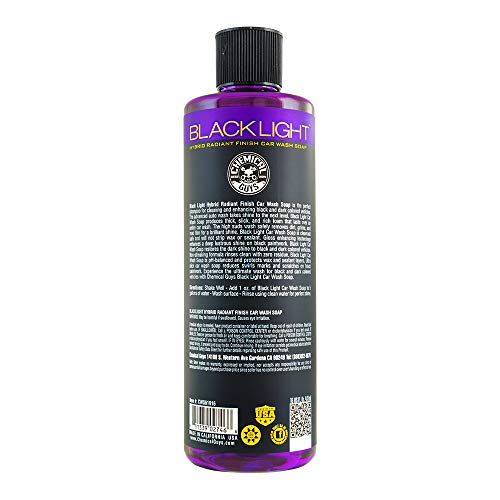 Chemical Guys CWS61916 Black Light Foaming Car Wash Soap(Works with Foam Cannons, Foam Guns or Bucket Washes)Safe for Cars,Trucks,Motorcycles,RVs&More,16 fl oz, Black Cherry Scent(packaging may Vary)