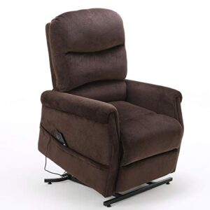 gdf studio alan chocolate fabric lift up recliner chair