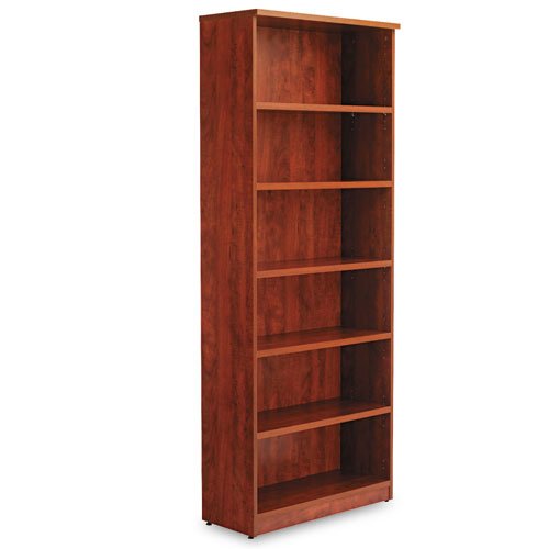 Alera VA638232MC Valencia Bookcase, 6-Shelf, 31-3/4 x 14 x 80-3/8, Med. Cherry